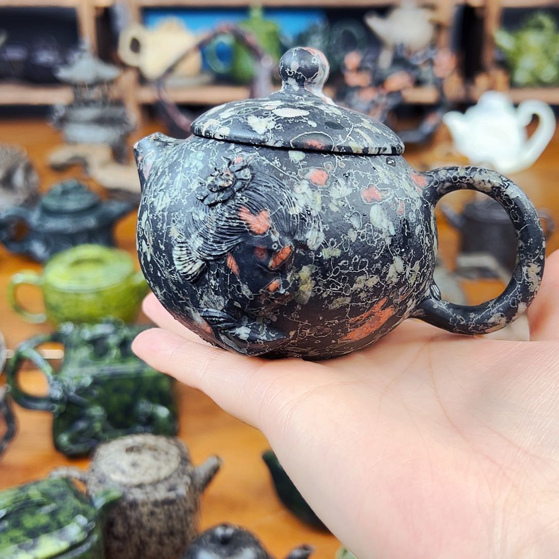 茶空间天然石料梅花玉轩****发