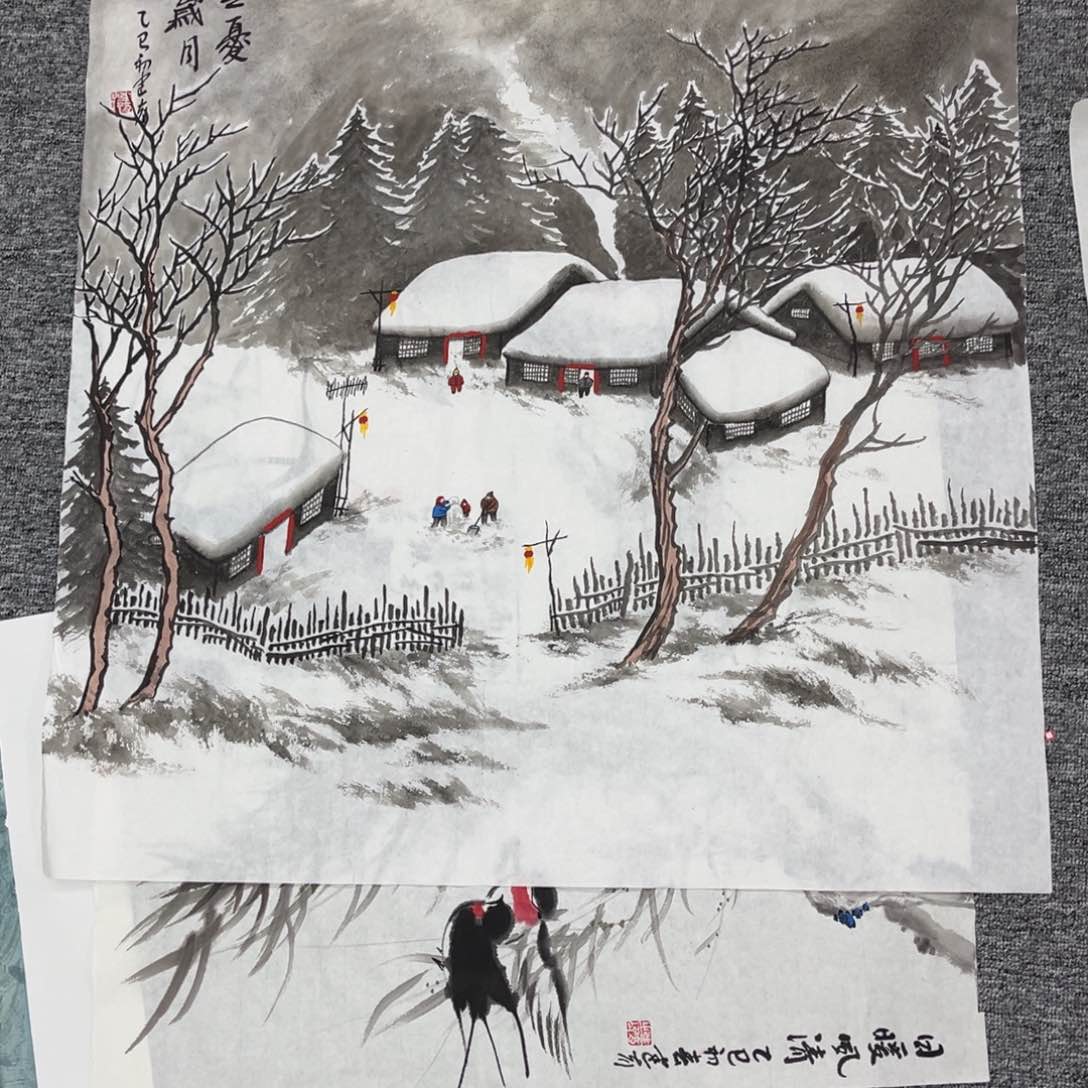 国画用**字绘画艺术作品展