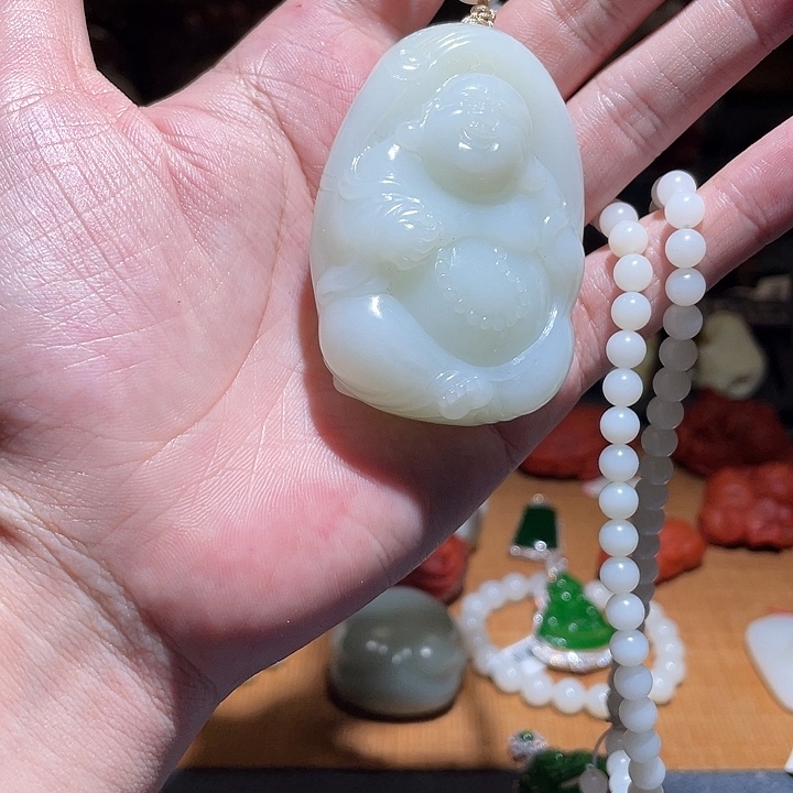 颈饰未镶嵌和田玉干**生ly佛