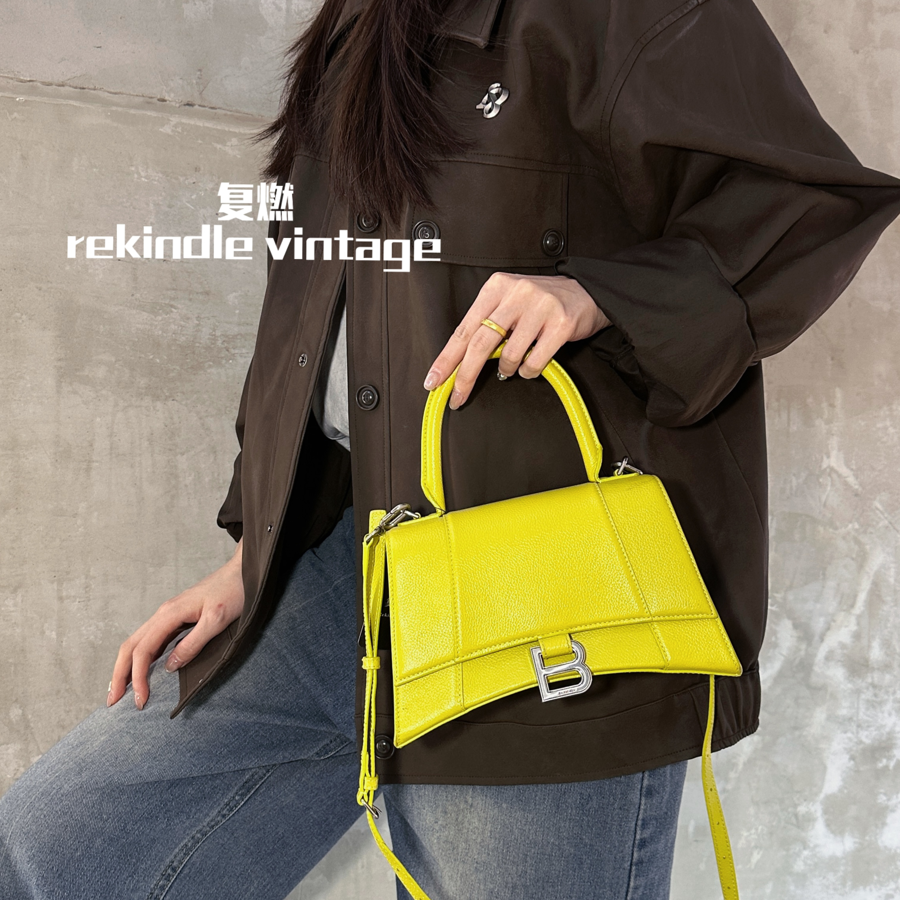 95新 Balenciaga/巴黎世家 复燃精选/巴黎世家 姜黄色沙漏s