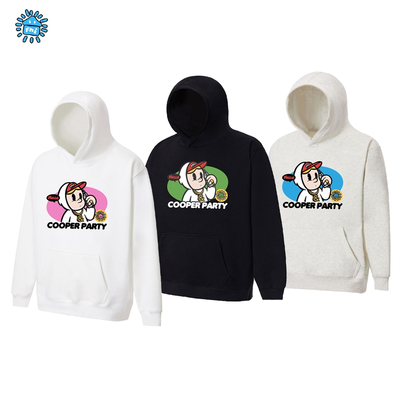 FNI Cooper系列（摩西摩西！）男女同款卡通加绒连帽卫衣秋冬款发泡