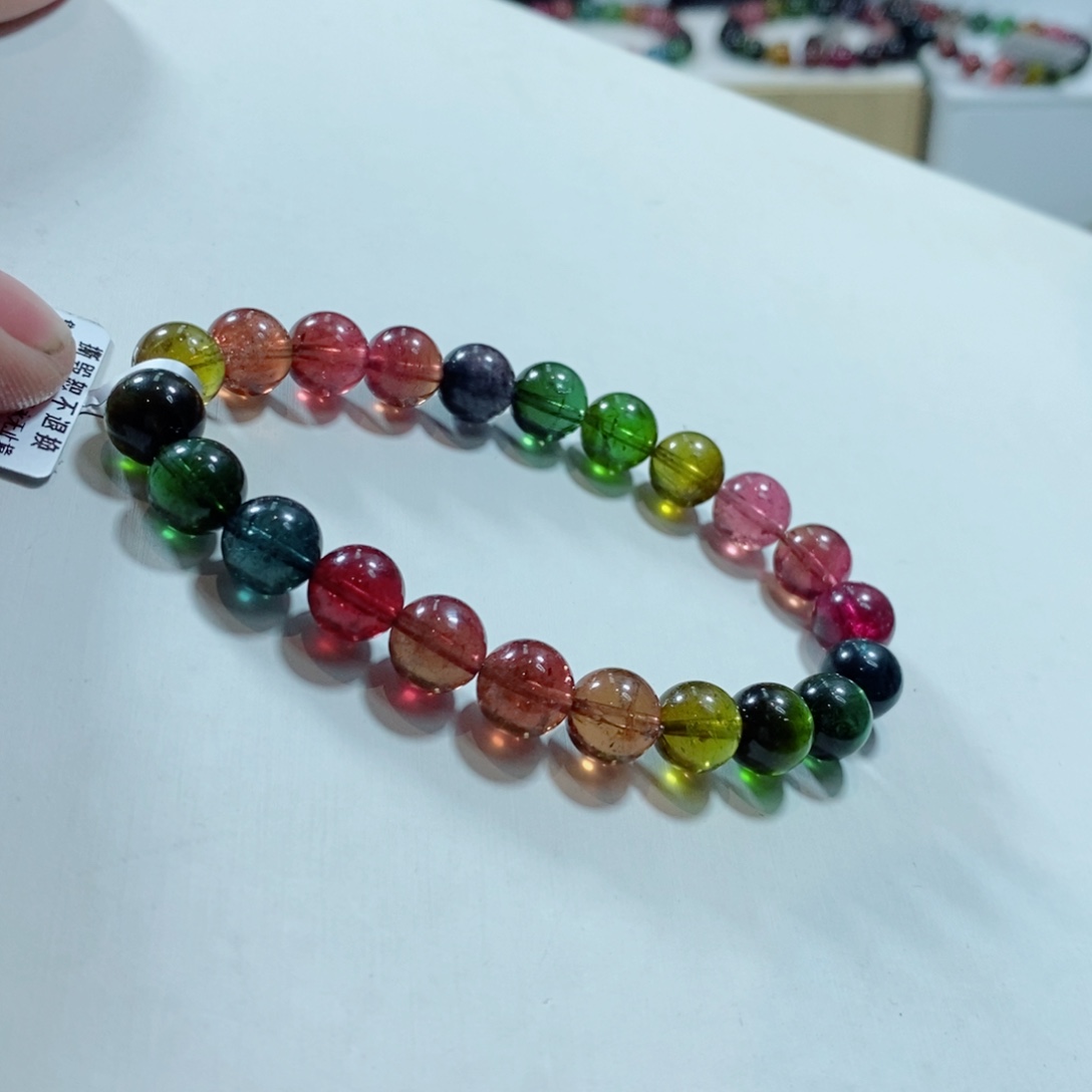 碧玺手链未镶嵌小***儿碧玺