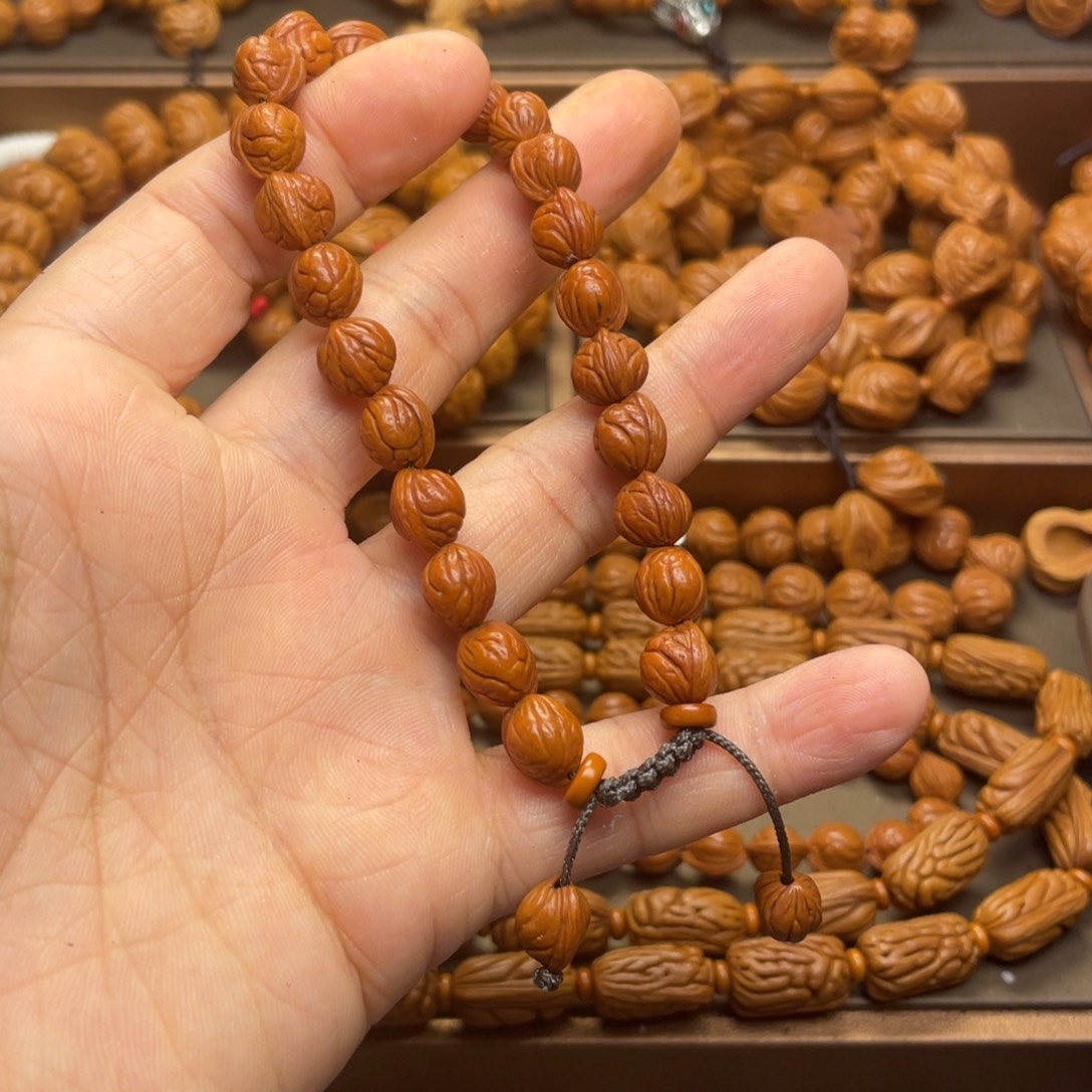 博***弈桃核手串龙纹桃核10