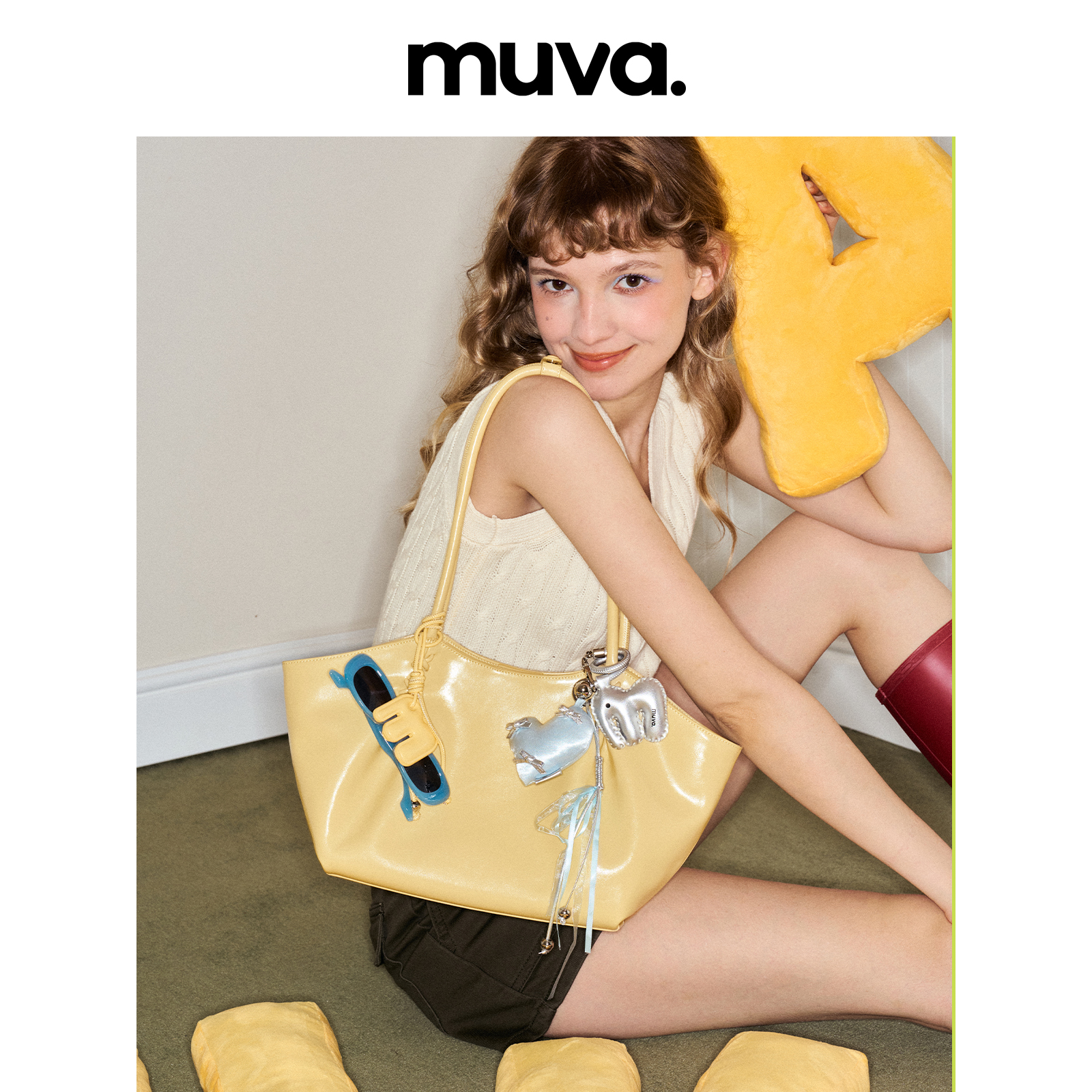 MUVA夏季真皮托特包女大容量2025新款松弛感通勤大包原创6.18新品