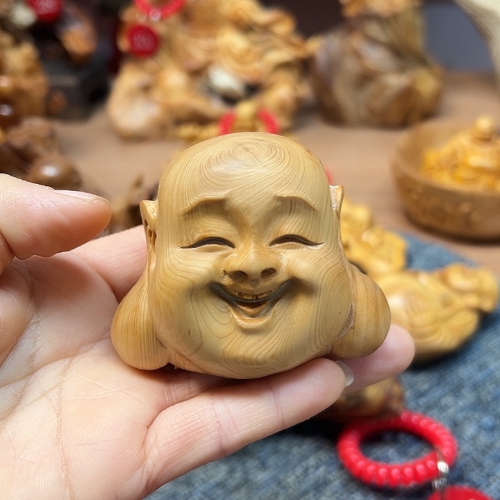 柏木太行崖柏手把摆件