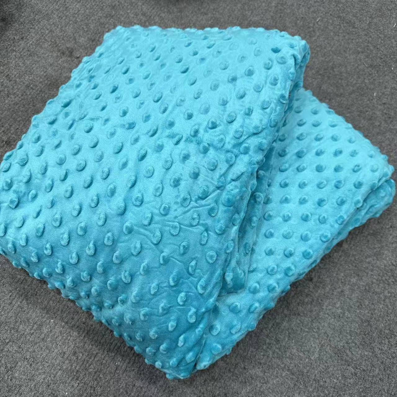 湖蓝色 豆豆安抚被套150*200