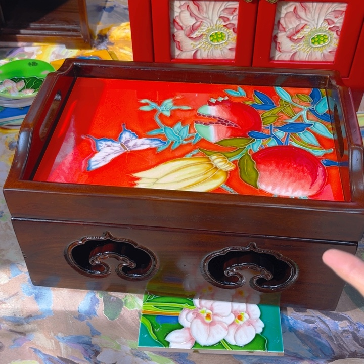 1***g加大款瓷板画艺术作品两件套