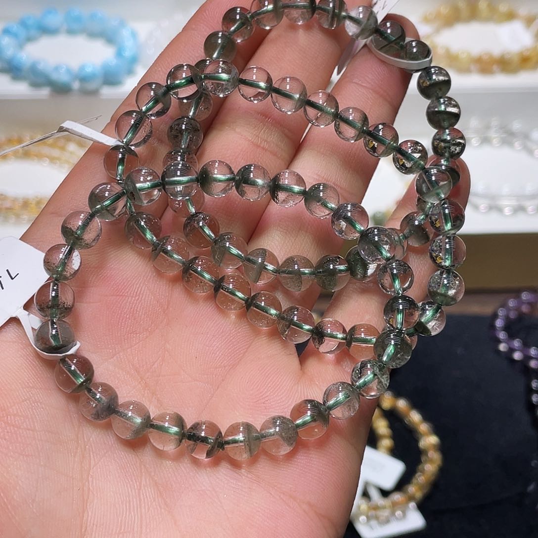 水晶手链未镶嵌绿幽灵7.4多样性任发其一