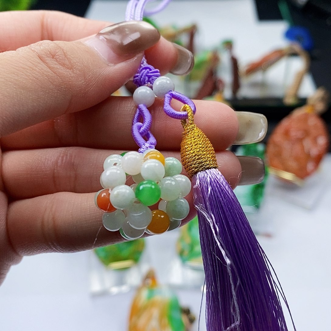 颈饰未镶嵌翡翠翡翠A货