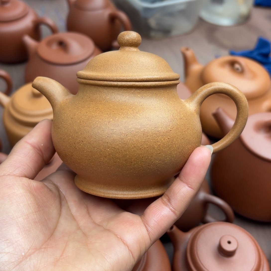 紫砂茶壶黄金段潘壶180cc微瑕