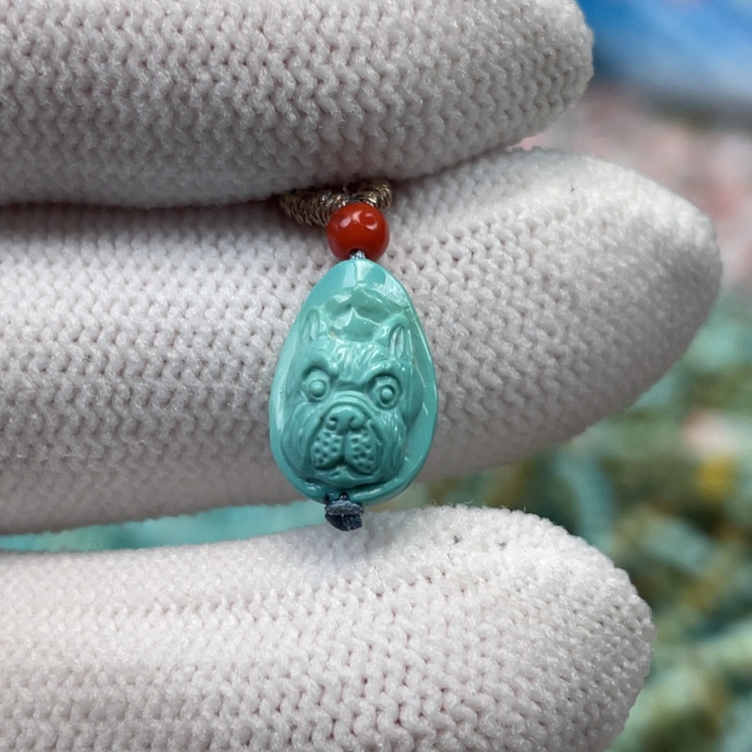 绿松石未镶嵌挂件