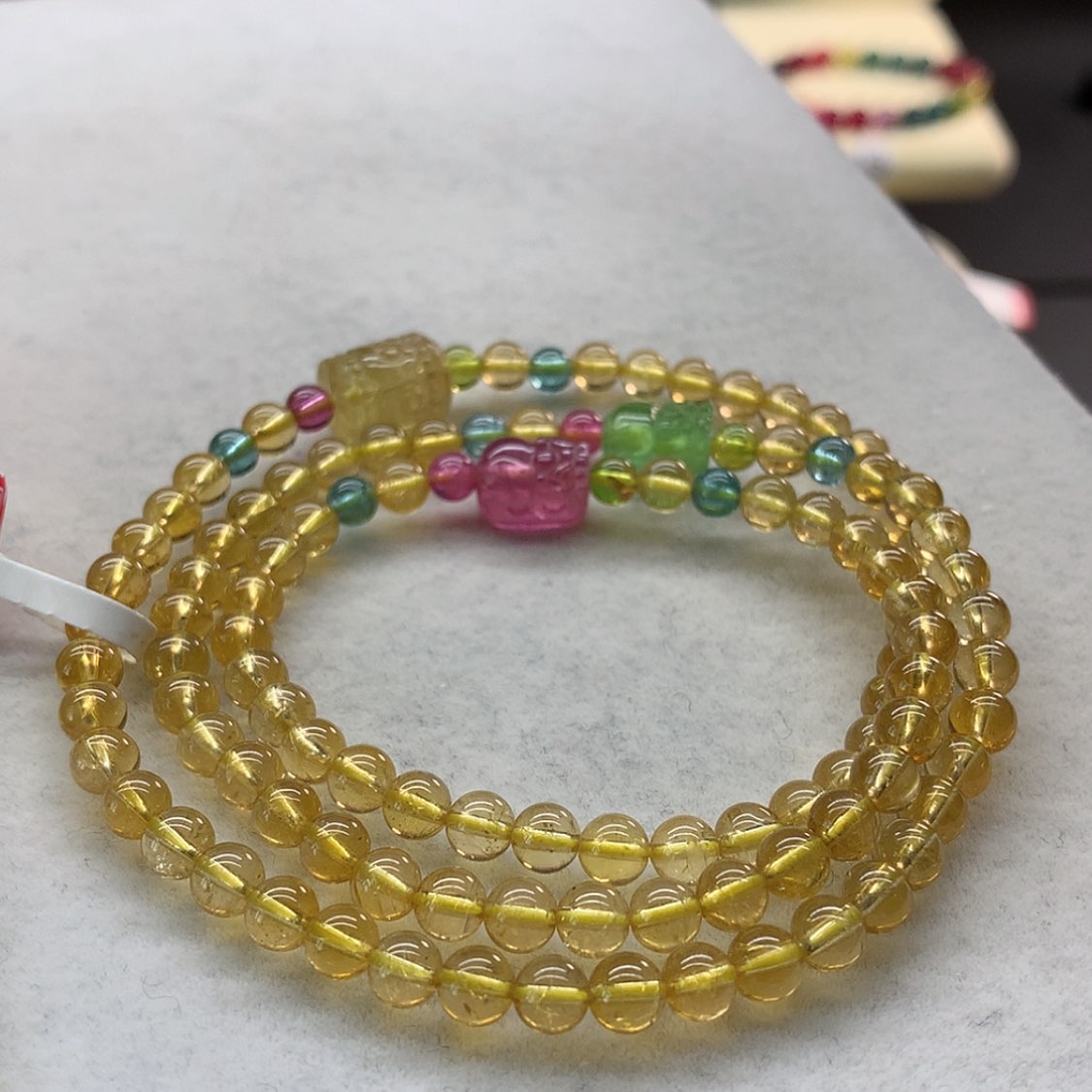 【闪购商品】未镶嵌手链碧玺金色多圈5
