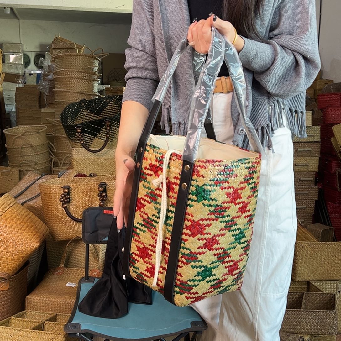 草编草编包/草编收纳盒带瑕疵