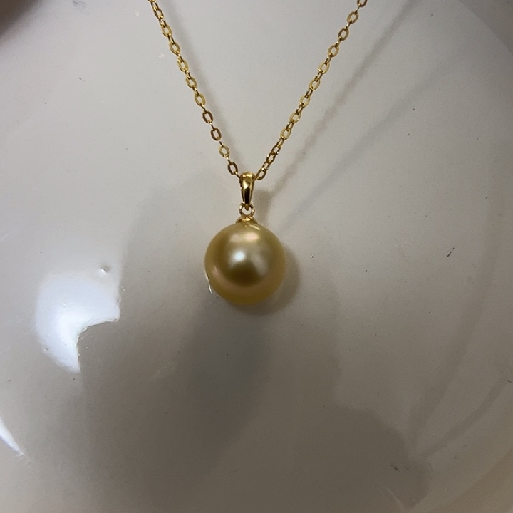 海水珍珠吊坠(不含链)18K金镶嵌