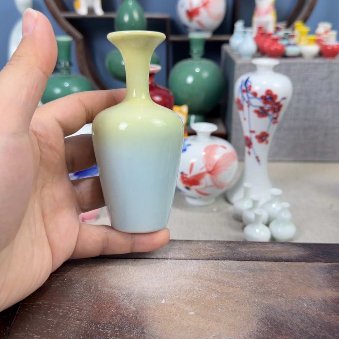 陶瓷手工小花器摆件