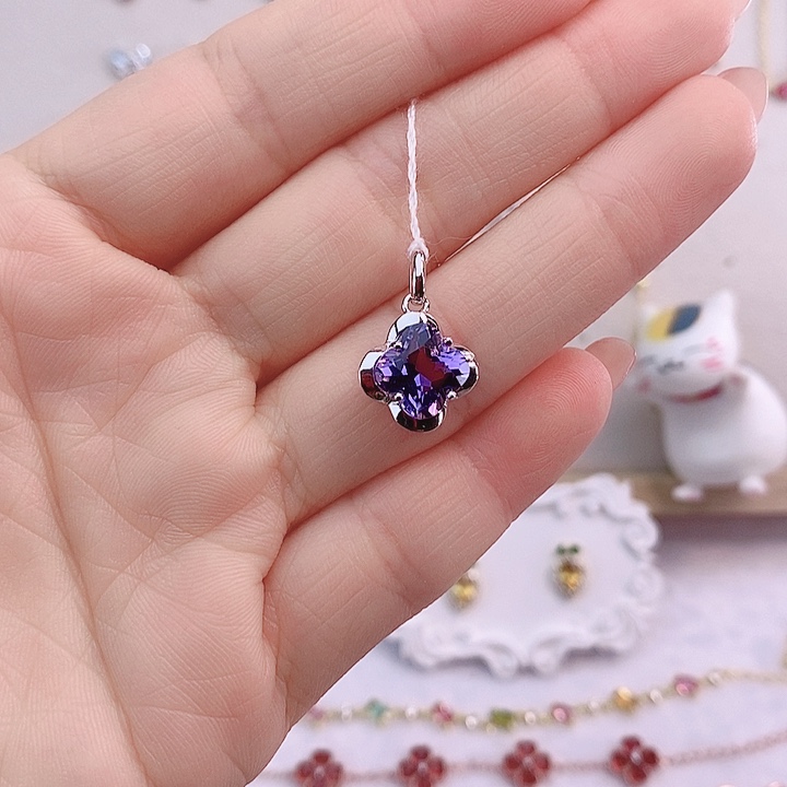 水晶颈饰银S925镶嵌戒指