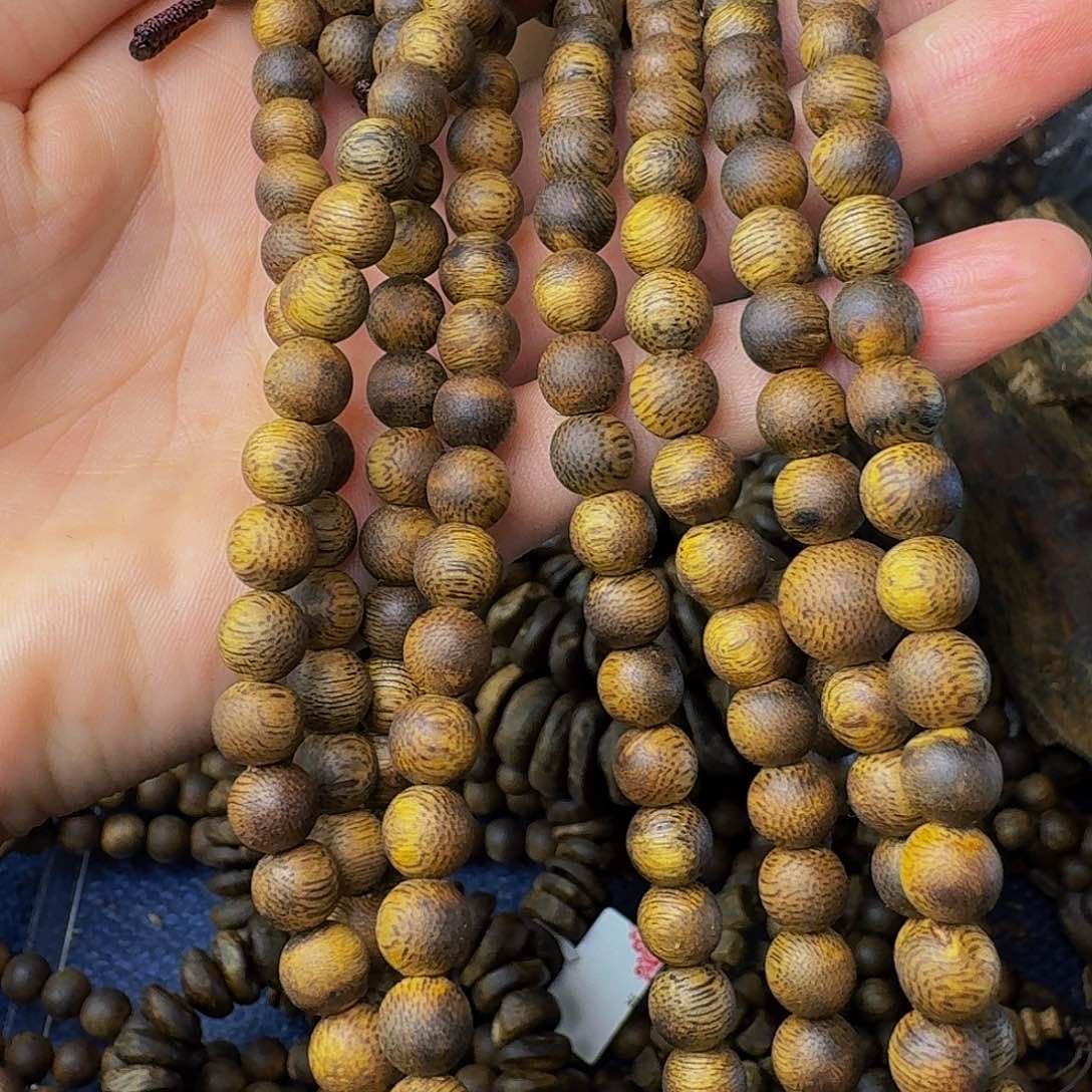 沉香手串老白棋卡七圆珠多样性发一