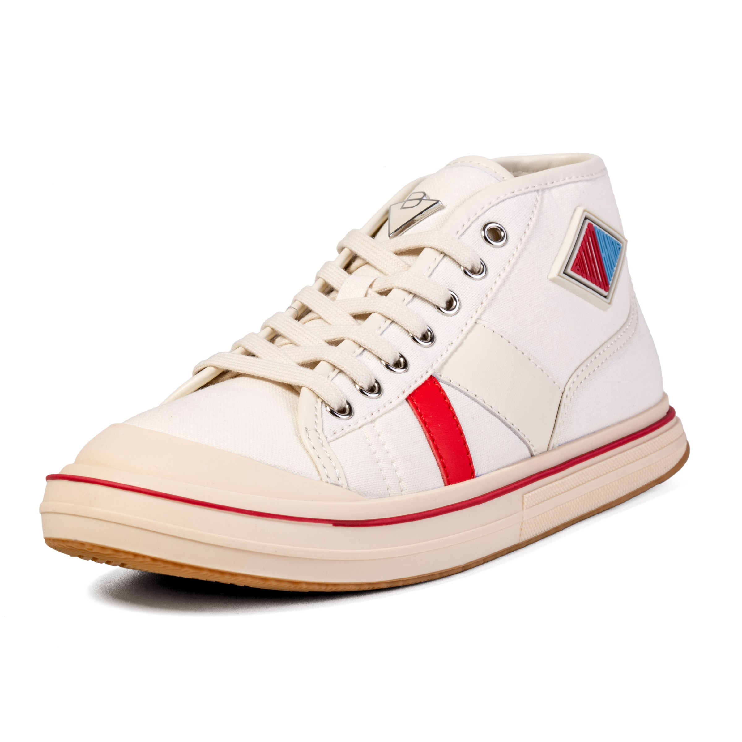 BOTTEGA夏季复古拼色增高百搭情侣薄款中帮帆布鞋