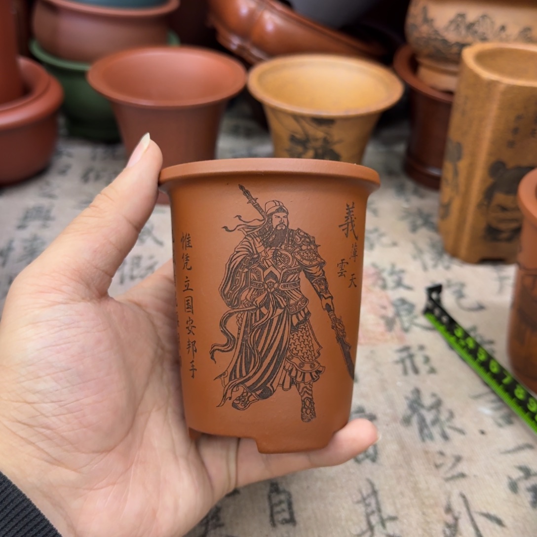 紫砂花盆宜兴紫砂正品6.5x9
