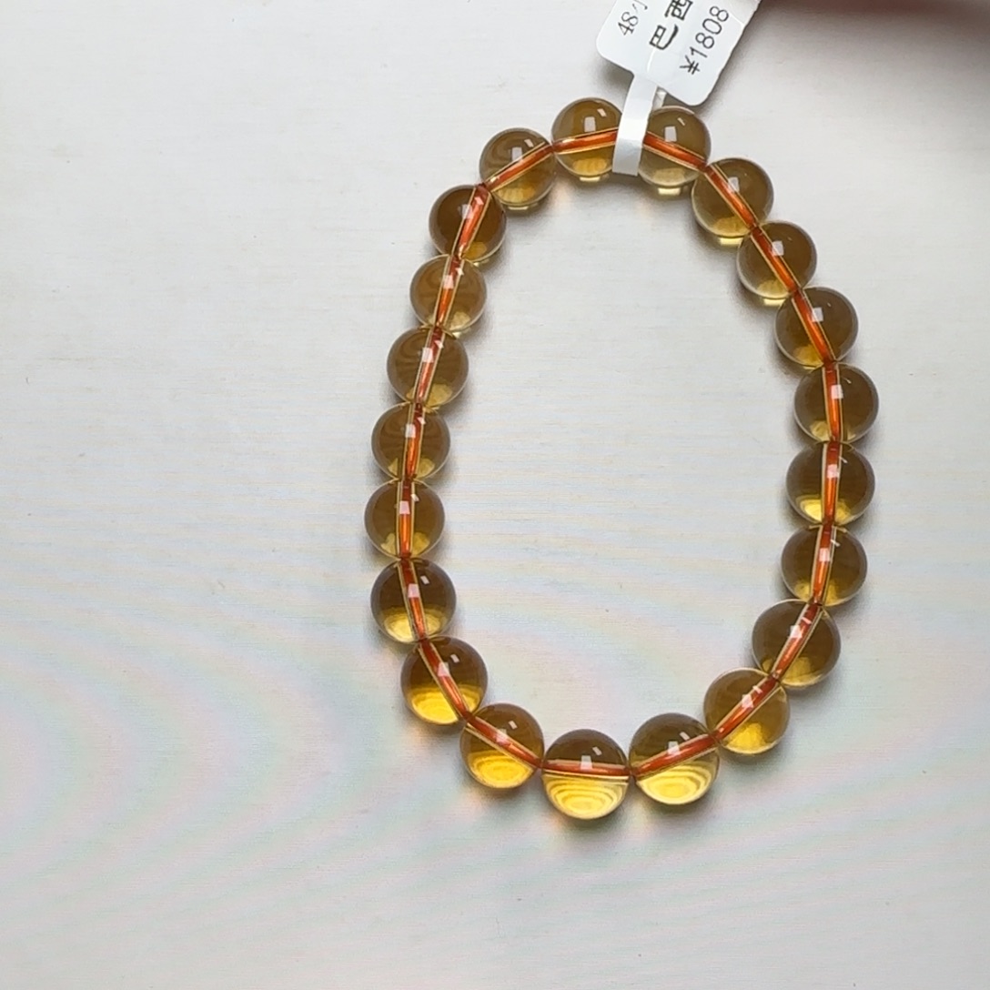 山***条未镶嵌手链黄晶9.3暴力黄