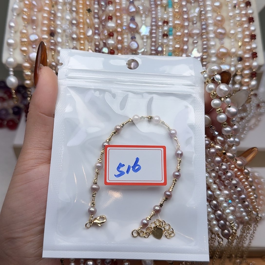 可***多手绳淡水珍珠银S925镶嵌