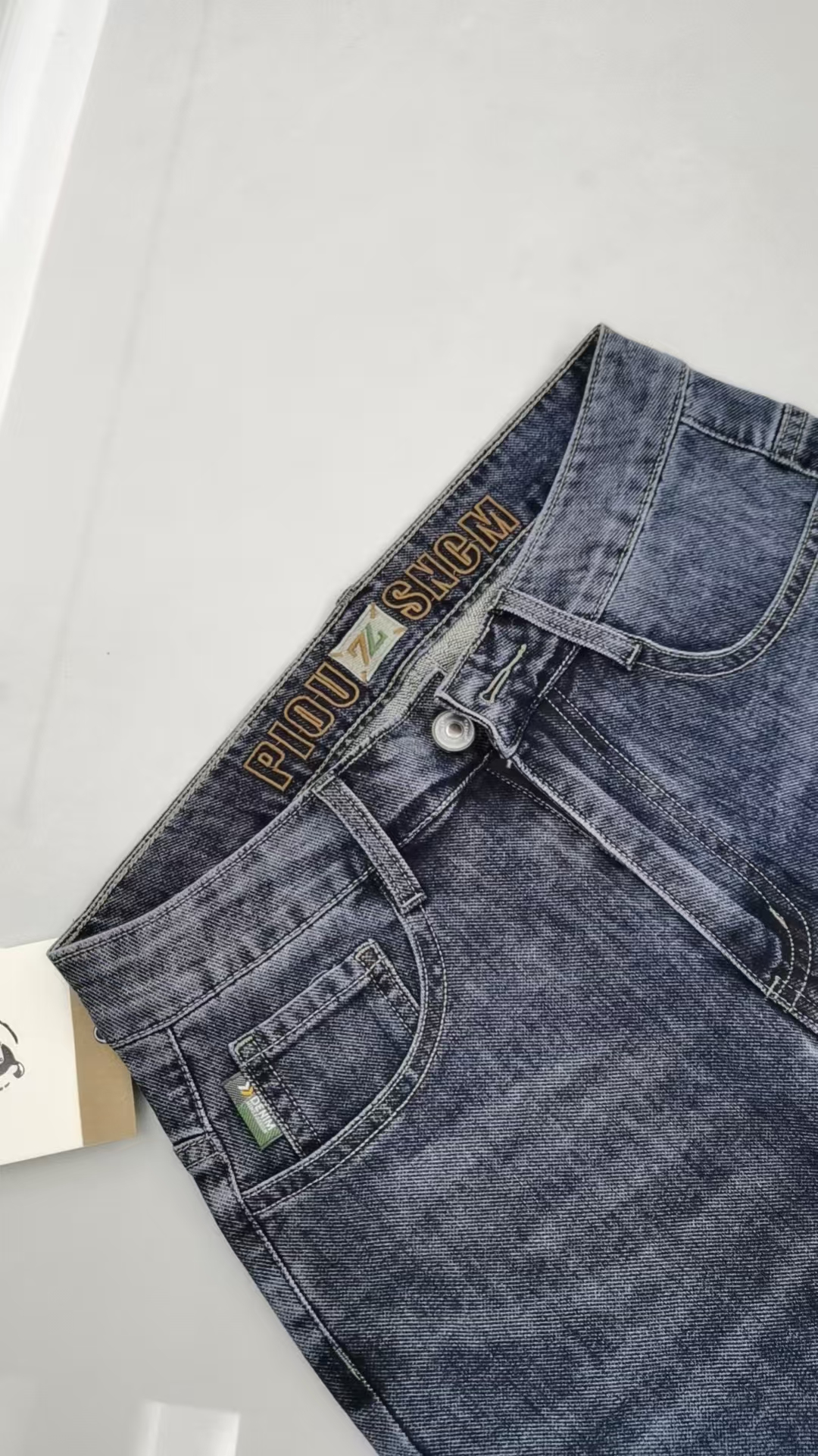 蓝色701牛仔五分短裤