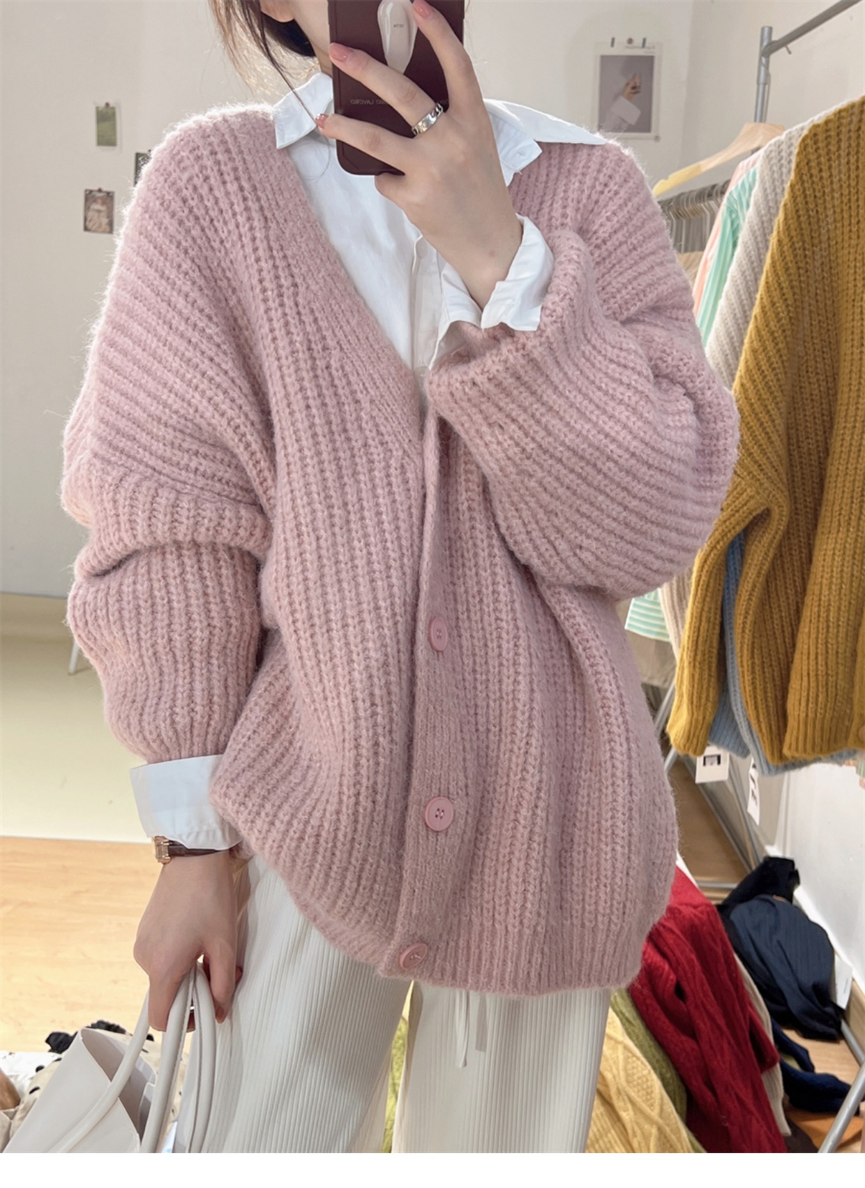 [编码601-640]秋冬极简风套头款慵懒风女生秋冬针织毛衣