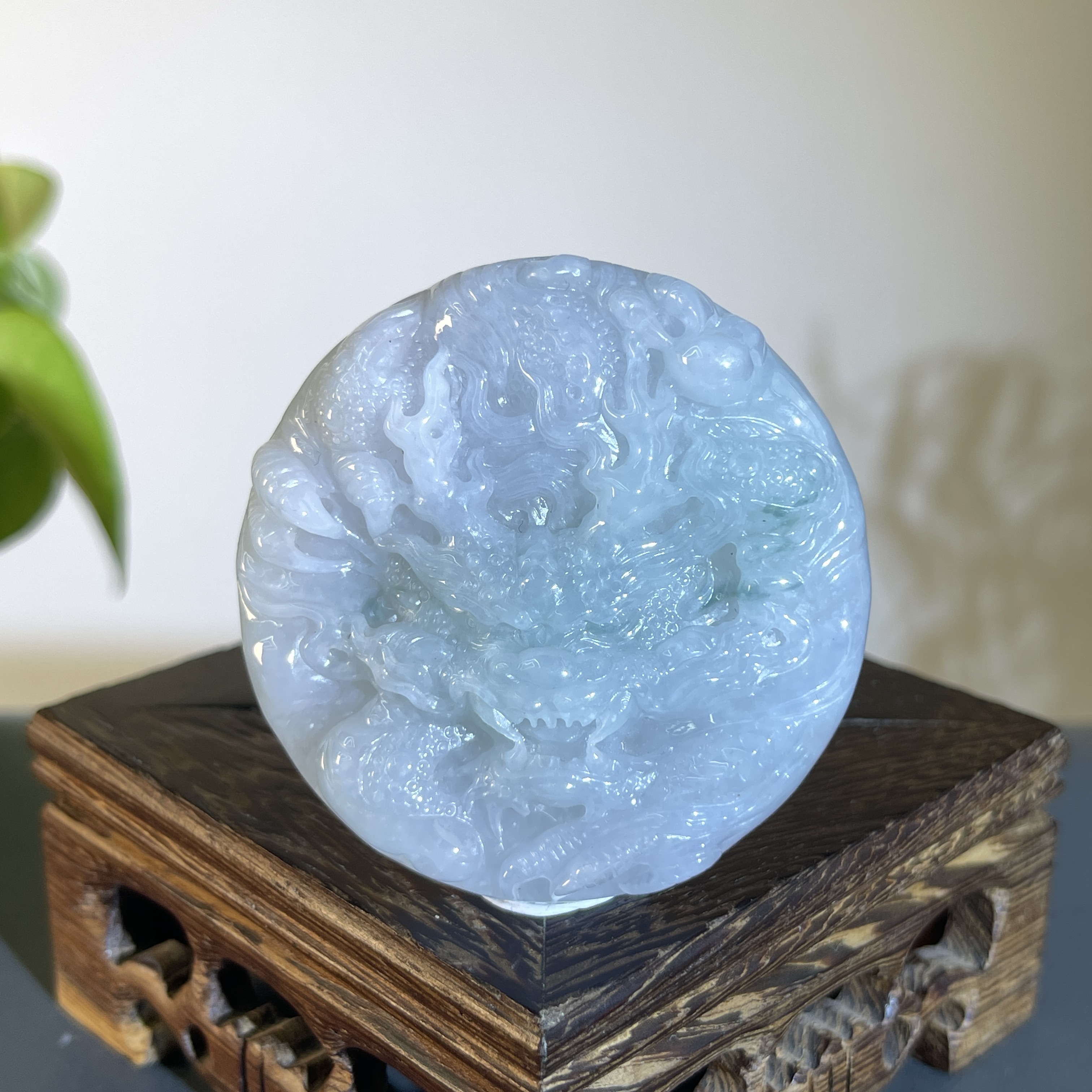 JCW23-81  天然缅甸A货翡翠  龙牌