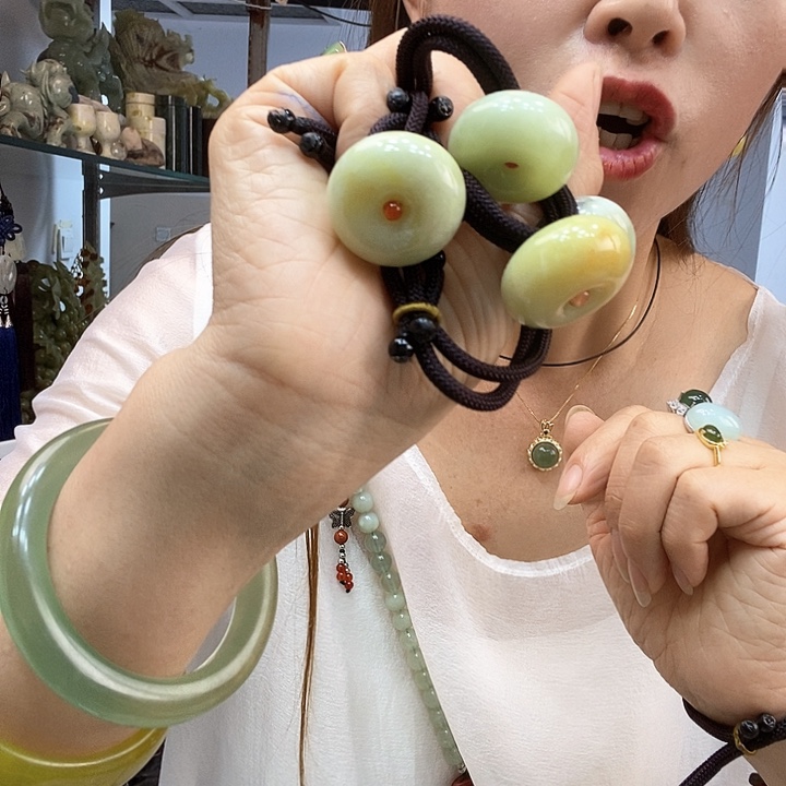 岫玉未镶嵌戒指手链