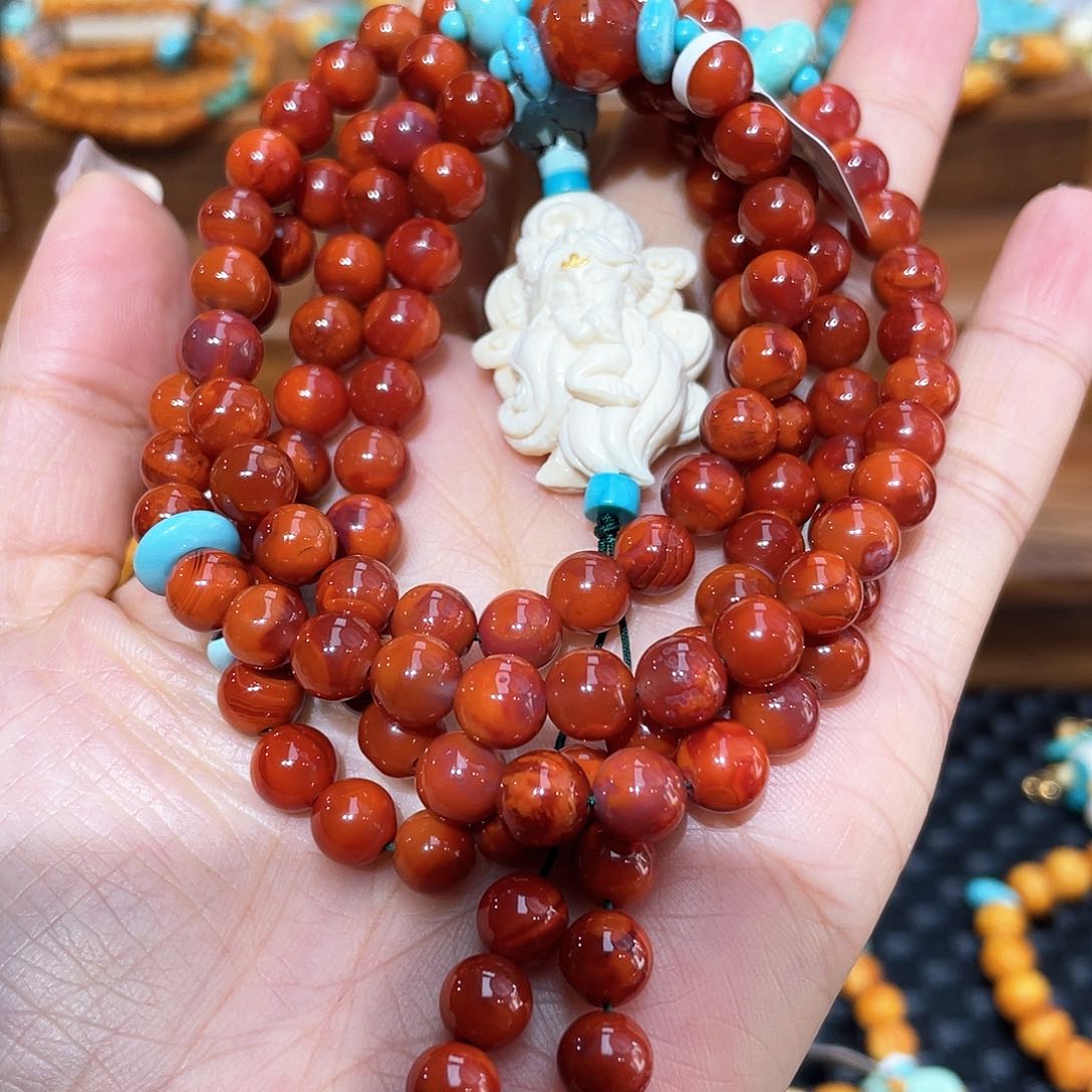 南红玛瑙颈饰未镶嵌项链