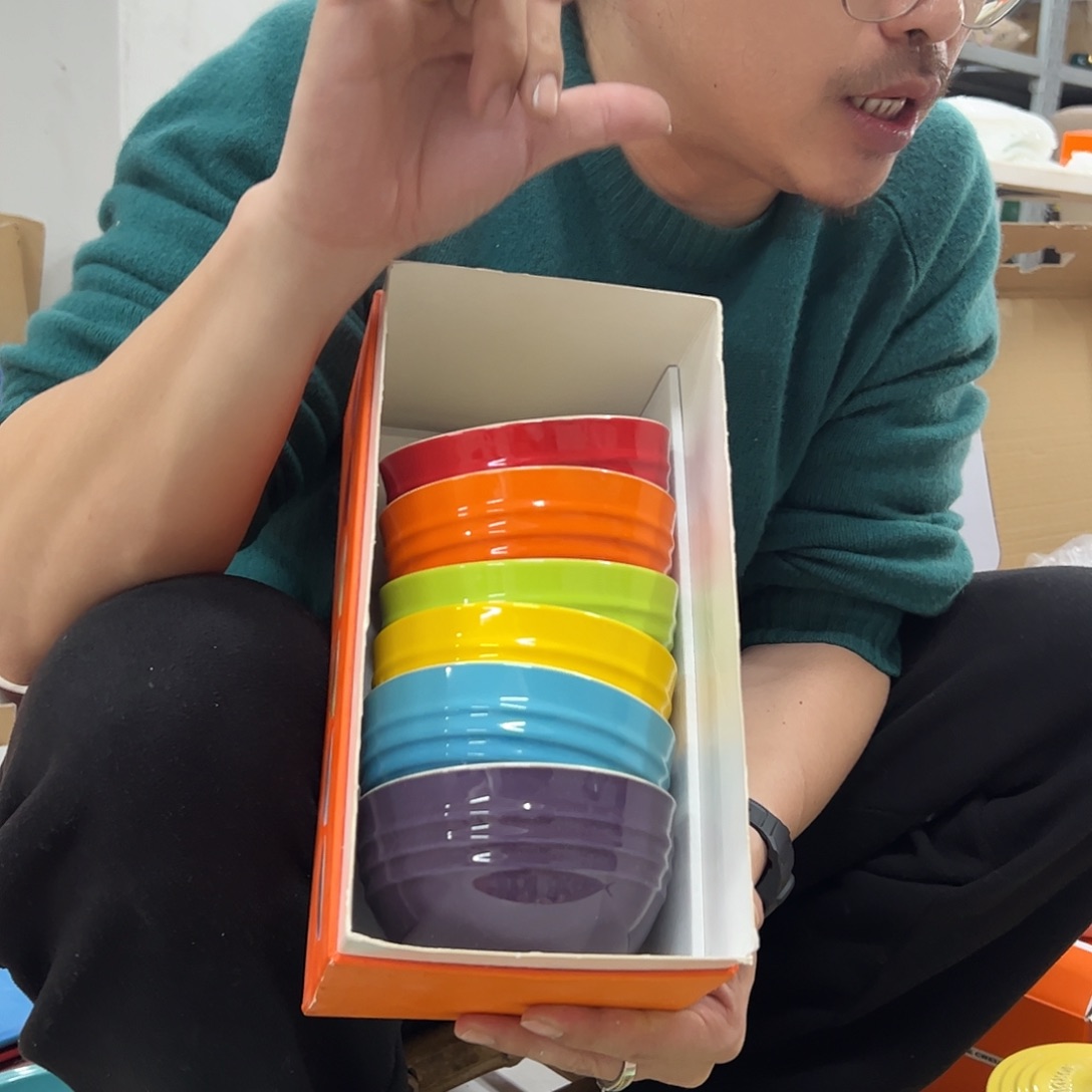 陶瓷彩虹色系米饭碗套装