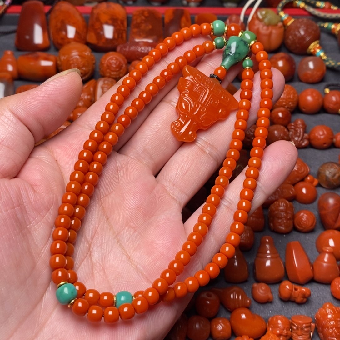 南红玛瑙保山锦红无裂未镶嵌