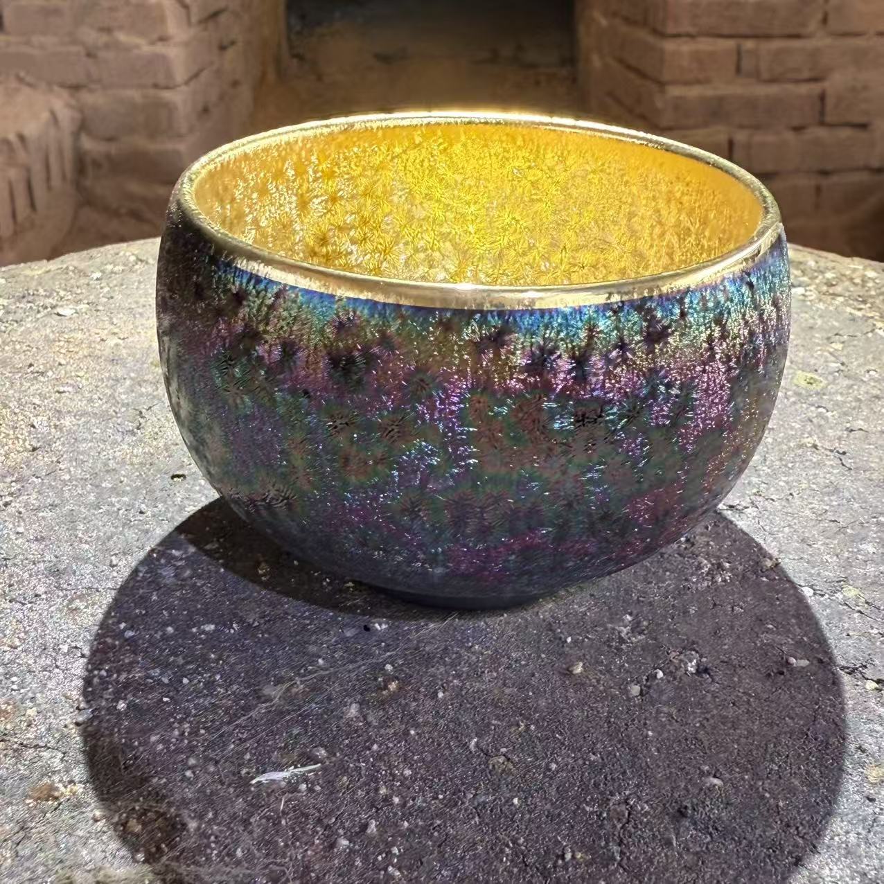 茶杯茶器 金油滴 彩钻