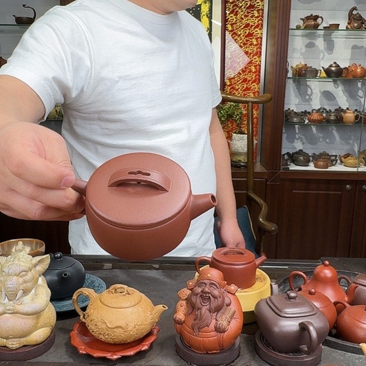 紫砂茶壶汉瓦底槽清
