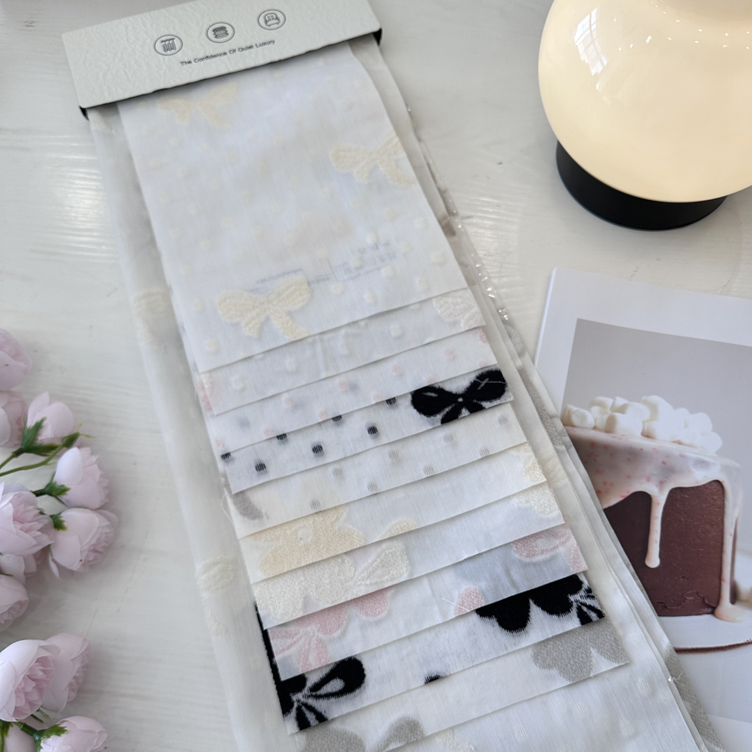 奶油蝴蝶结法式少女风房卧室透光不透人窗帘