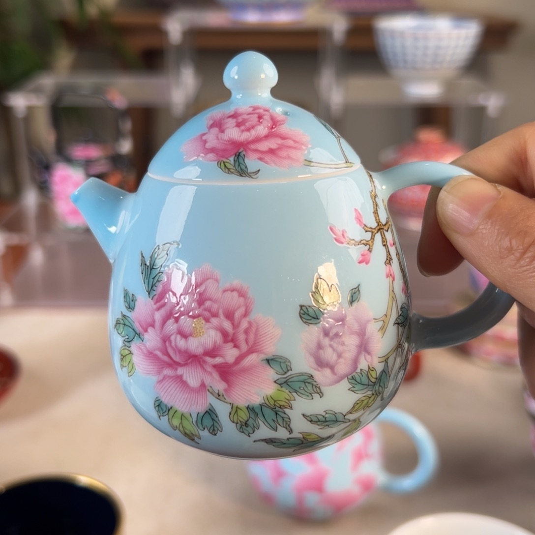 解*花纯手工手绘 高端茶器