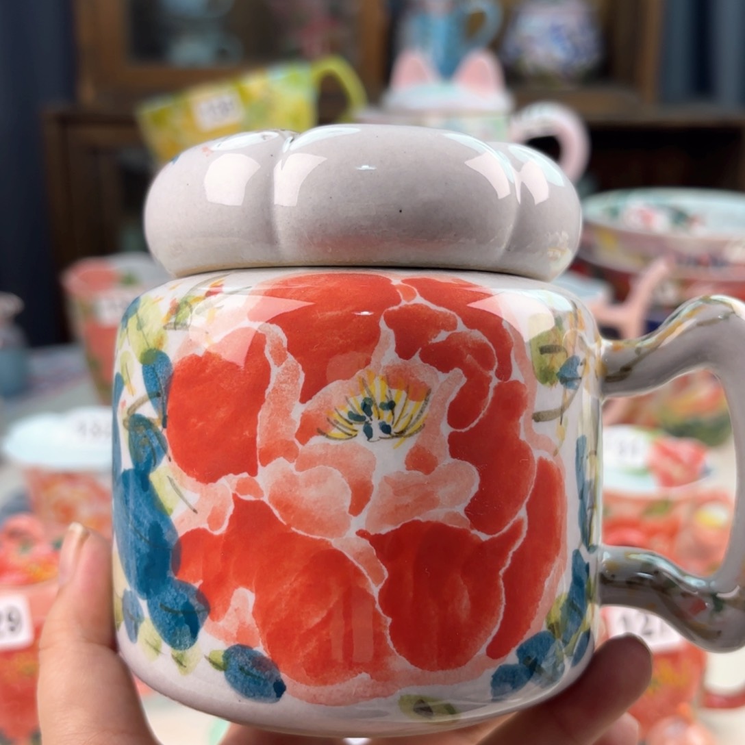 景德镇手绘高温釉下彩陶瓷茶具