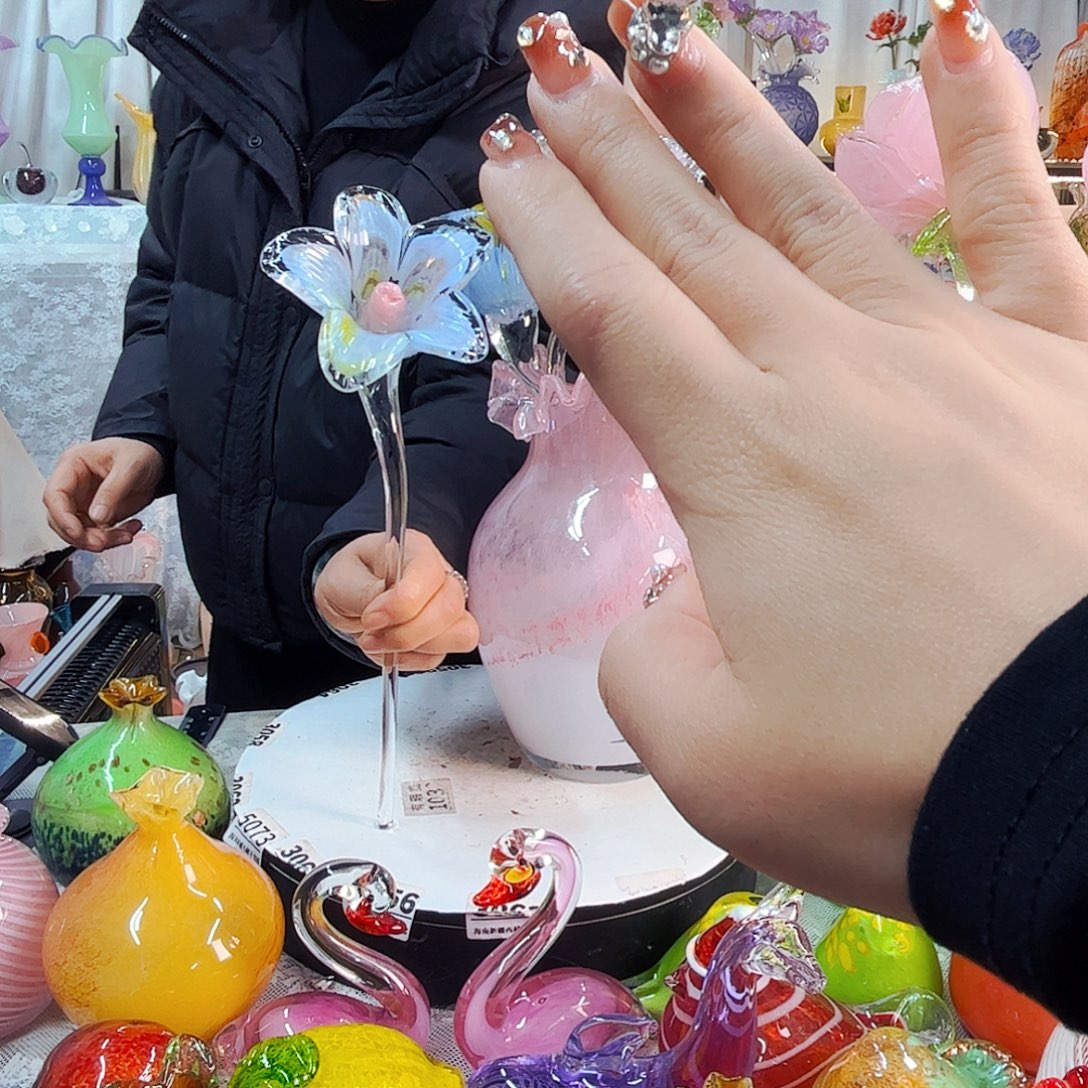 小花花家悦美居琉璃摆件