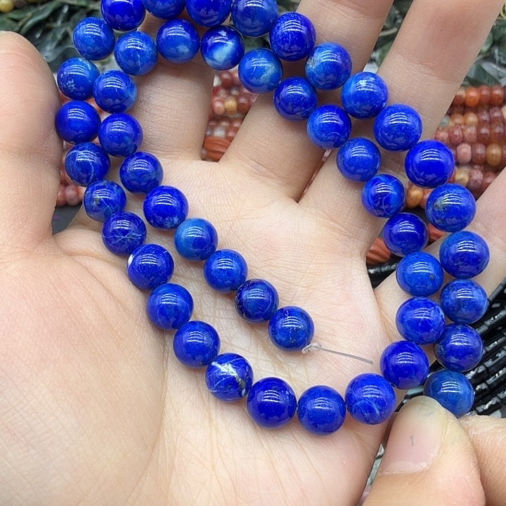 珠宝半成品水晶未镶嵌8m玉化青金一条