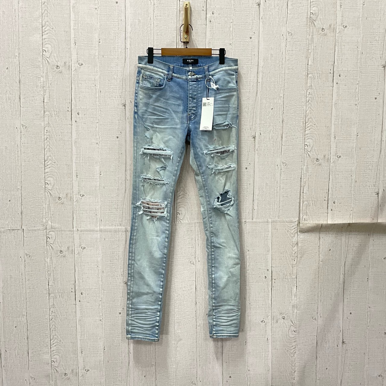 AMIRI 腰果花破坏牛仔裤 32码/95新/8000/bc914080