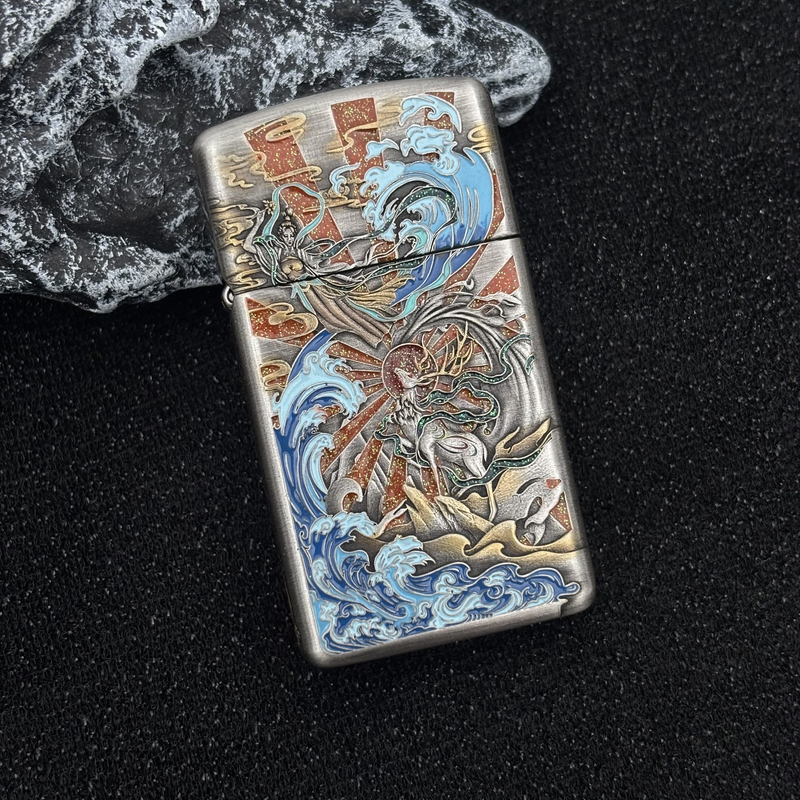 ZIPPO 打火机正品 1605套壳九色鹿 1865
