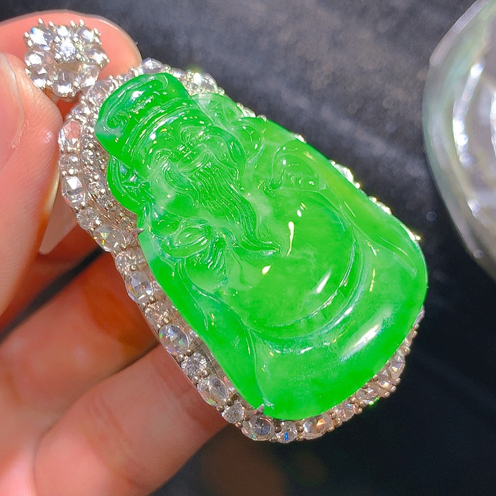 【闪购商品】翡翠颈饰银S925镶嵌翡翠