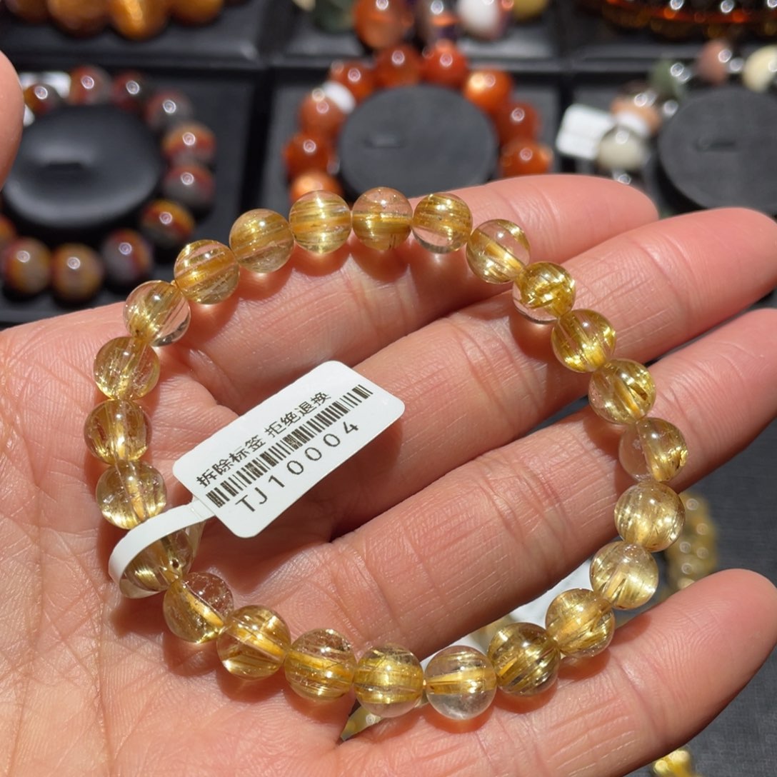 手链未镶嵌水晶小*姐钛晶手链7.5mm左右