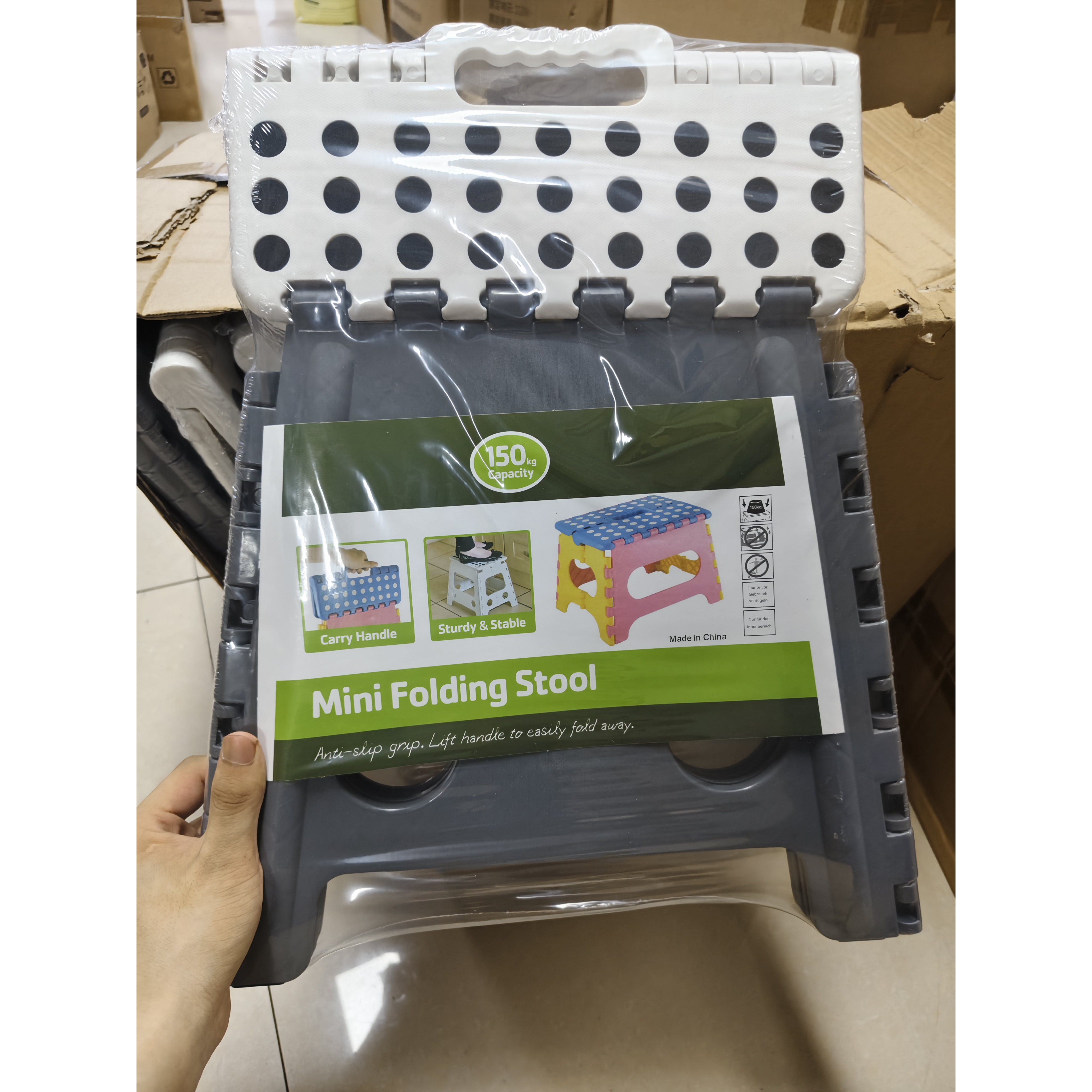 （大号）户外波点折叠凳子