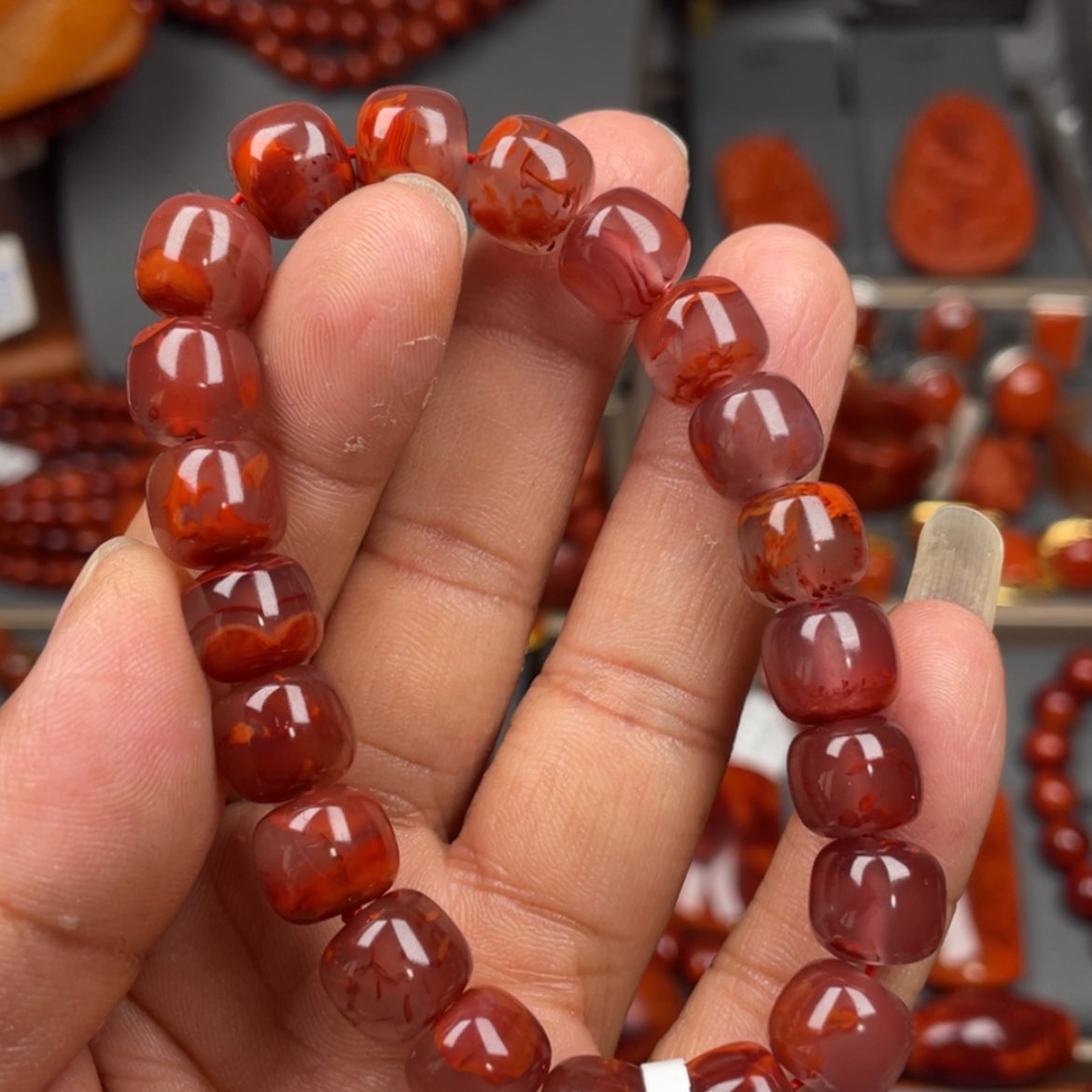 【闪购商品】南红玛瑙珠宝奇石未镶嵌单圈10