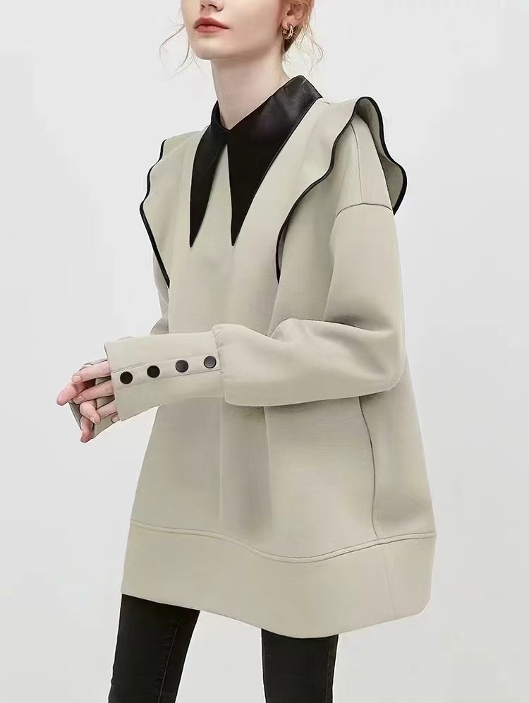 224-253号 大美 品牌折扣 时尚休闲韩版宽松秋冬女士收腰百搭外套