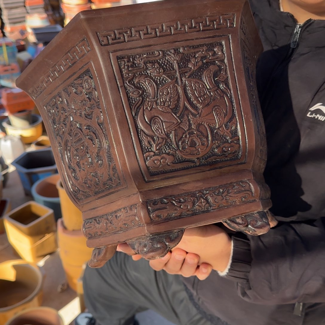 紫砂花盆口径26.22口径