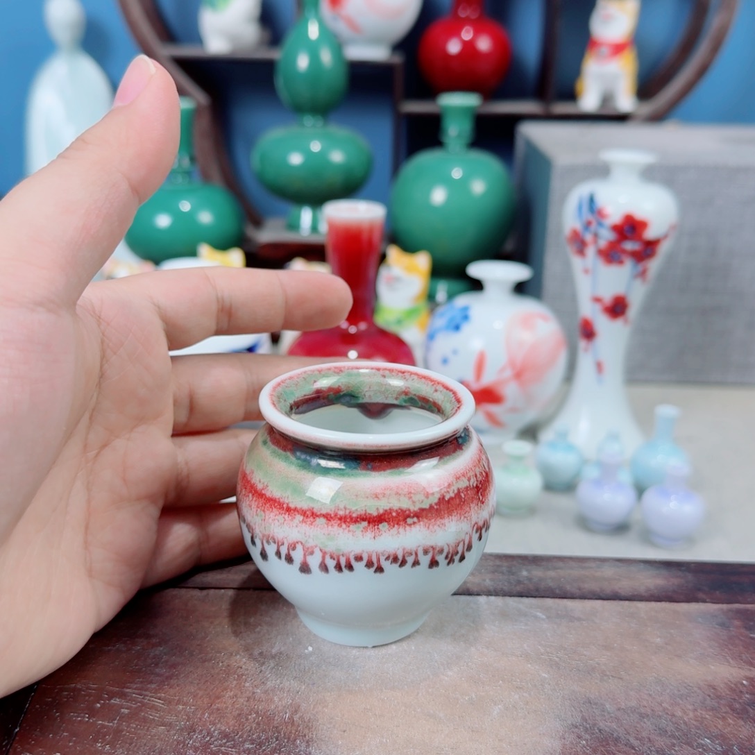 陶瓷手工小花器摆件