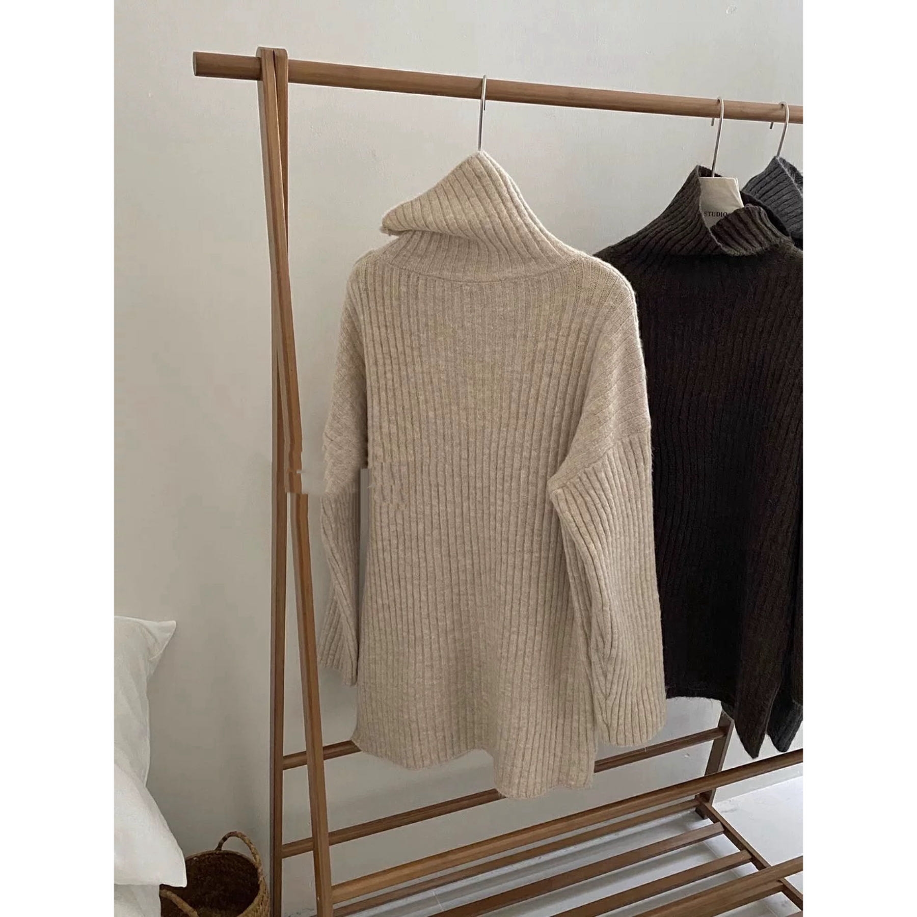 【土豆优选】复古慵懒风高领毛衣