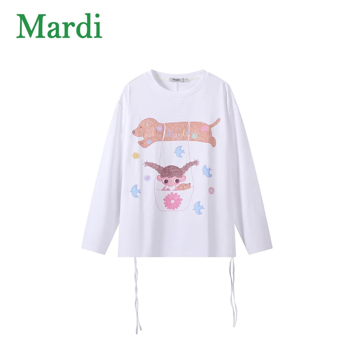 Mardi长袖印花浪漫印花长袖T恤春t恤休闲春季百搭MTX2612649